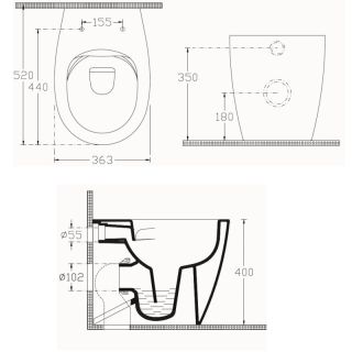 Приставной унитаз Allen Brau Fantasy 4.11007.20 безободковый белый