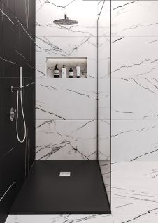 Душевой поддон Starohome Solid 1237836 100x90см чёрный матовый