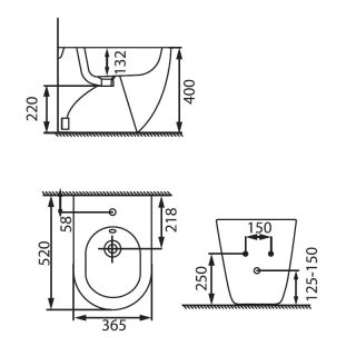 Унитаз приставной Allen Brau Reality 4.32004.31 черный матовый