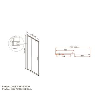 Душевой уголок Vincea Garda VSS-1G9012CL 120x90 см