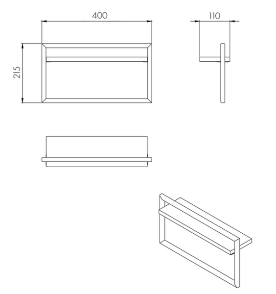 Полотенцедержатель Акватон Лофт Урбан дуб орегон 1A255403LQX50