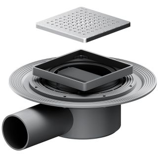 Душевой трап AM.PM MasterFlow 10 W01BD-P11-010-01SB с решеткой Хром матовый Cut Gradient