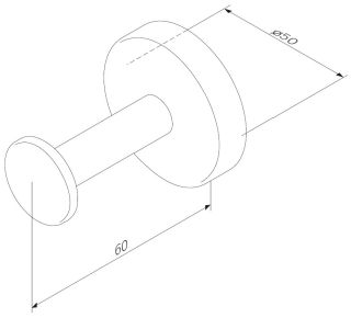 Крючок для халата Am.Pm Inspire 2.0 чёрный матовый A50A35822