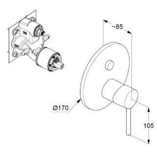 Душевой комплект Kludi Bozz 386710576 со смесителем хром