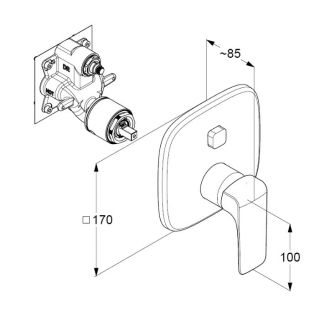 Душевой комплект Kludi Ameo 416720575 со смесителем хром