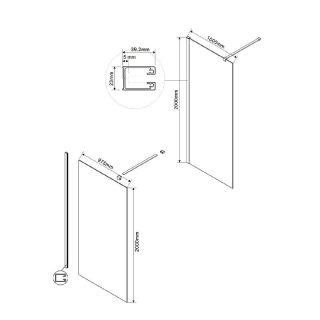 Душевая перегородка Vincea Walk In VSW-1H100CLG 100 см