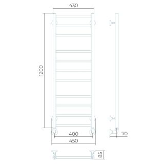 Водяной полотенцесушитель Larusso Имидж П11 40x120см хром 4670078535672