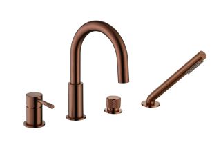 Смеситель на борт ванны Boheme Uno 460-BRB брашированная бронза