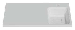 Раковина Misty Kamilla 4627173210560 белая правая 100 см