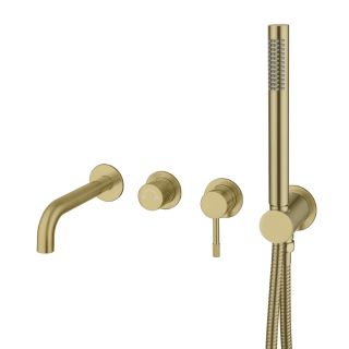 Встраиваемый смеситель для ванны Boheme Uno 464-3-MG золото матовое