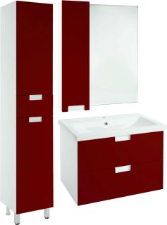 Зеркало-шкаф Bellezza Пегас 80см левый красный 00000008056