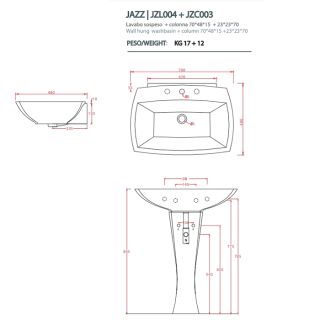 Раковина ArtCeram JAZZ JZL004 01 00 белая 70 см