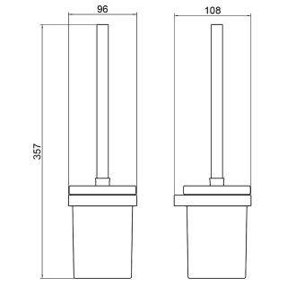 Ёршик для туалета Timo Petruma 15261/18 чёрное золото