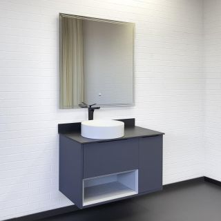 Тумба с раковиной Comforty Джанкой 00-00013694 90 см Антрацит