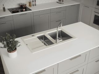 Кухонная мойка Florentina Комби 860К серый шёлк