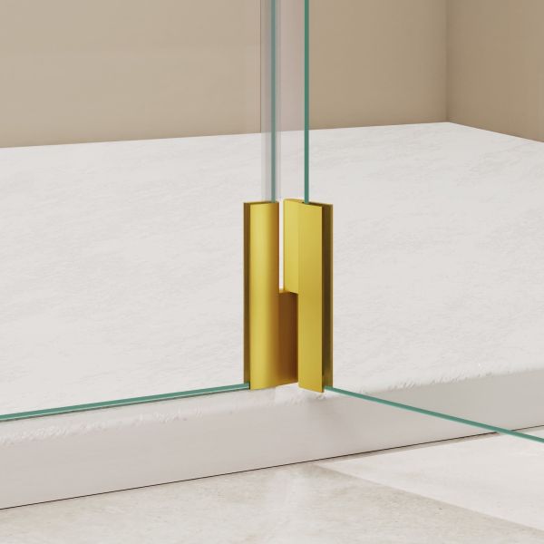 Душевая перегородка RGW WA-054Gb (WA-010Gb + Z-072Gb) 351005493-16 90 см  брашированное золото