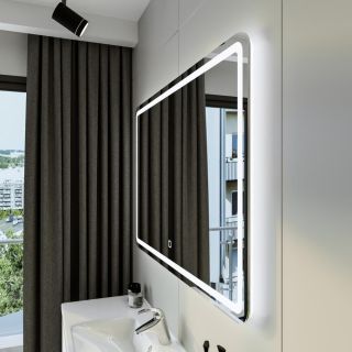 Зеркало с подсветкой Бриклаер Эстель-1 4627125414268 120 см сенсор на зеркале