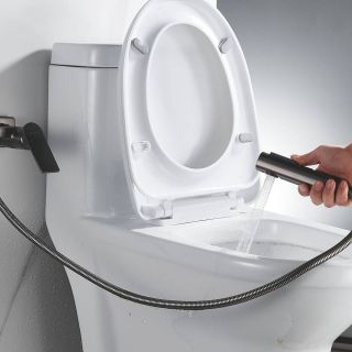 Гигиенический душ со смесителем Shevanik S4105T-1 оружейная сталь