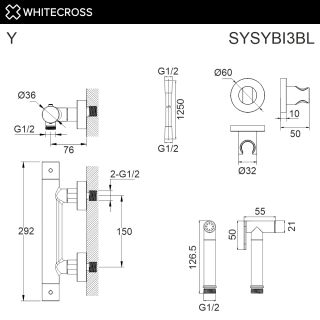 Гигиенический душ WHITECROSS Y SYSYBI3BL чёрный матовый