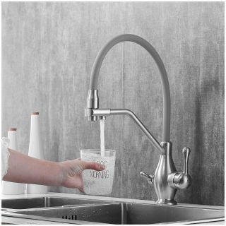 Смеситель для кухни Rose R858L сатин