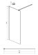 Душевая перегородка Ambassador Walk-in 15034128 90см хром/прозрачное с матовой полосой