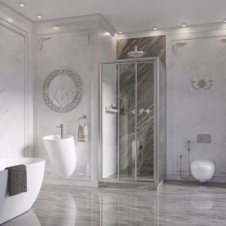 Душевой уголок Ambassador Forsa 17021101NX-100NX 100x100см хром/прозрачное