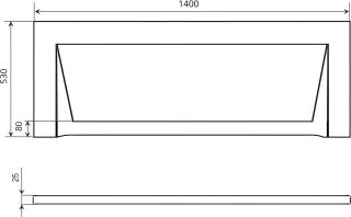 Фронтальная панель для ванны Timo FP14S 140см белый