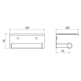 Бумагодержатель Timo Luiro 18543/17 с полкой золото матовое