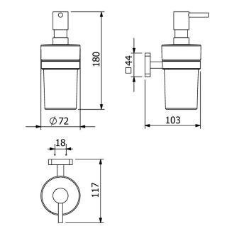 Дозатор Kludi Vela S 2597639 150 мл чёрный матовый