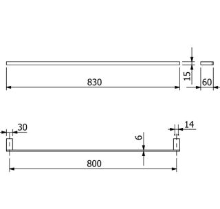 Полотенцедержатель Kludi Vela C 3196153 80 см белый матовый
