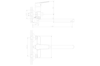 Смеситель для ванны Decoroom с ручным душем хром DR38043