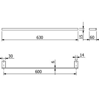 Полотенцедержатель Kludi Vela C 3197905 60 см хром