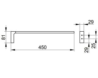 Полотенцедержатель Keuco Edition 11120370000 чёрный матовый