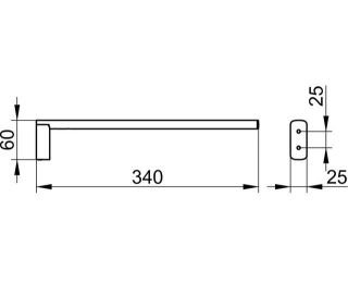 Держатель для полотенца Keuco Edition  11522050000 никель шлифованный
