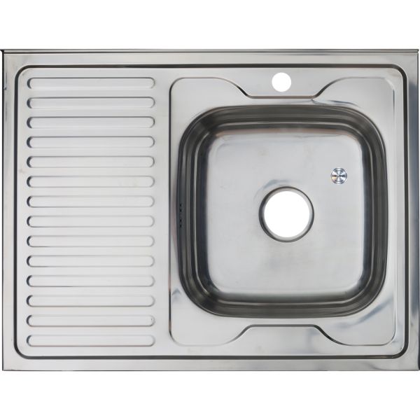 Мойка 8060 R Melana 0,8/180 правая хром с сифоном (007/2 R *10)