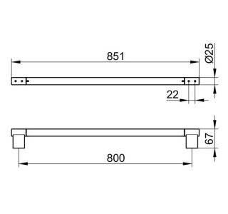 Держатель для полотенца Keuco Plan 14901010800 хром