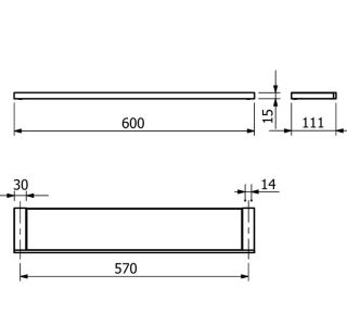 Полка стеклянная Kludi Vela C 3197305 60 см хром