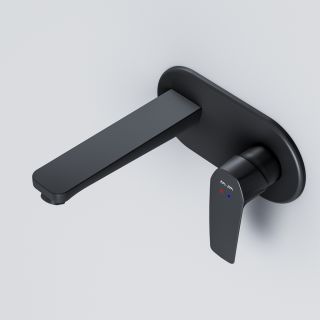 Встраиваемый смеситель для раковины Am.Pm Gem чёрный матовый F90A72222