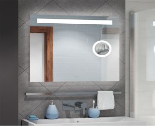 Зеркало с подсветкой Continent Eldorado ЗЛП942 с увеличительной линзой 90см