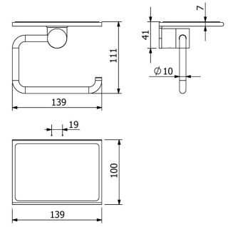 Держатель туалетной бумаги Kludi Vela R 5897153 с полкой для телефона белый матовый