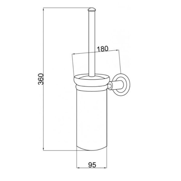 Щётка для туалета Boheme Murano хром 10913-CR
