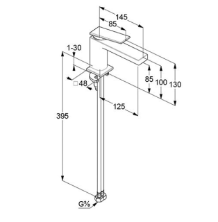 Смеситель для раковины Kludi Decus 542905375 белый матовый