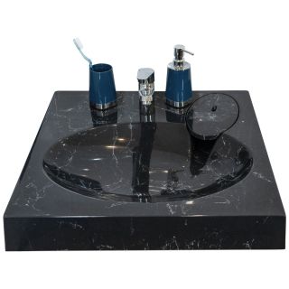 Раковина над стиральной машиной Stella Polar Миро 60см чёрный мрамор SP-00000840