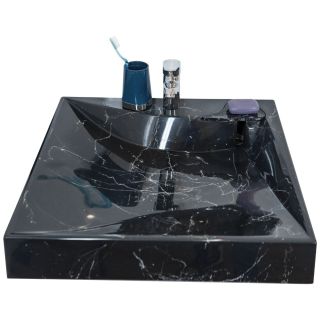 Раковина над стиральной машиной Stella Polar Турин 60см чёрный мрамор SP-00000857