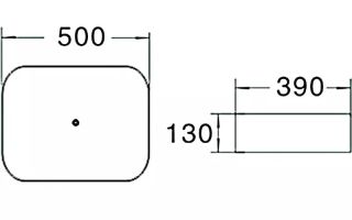 Раковина накладная SantiLine SL-1051MW 50см белый матовый