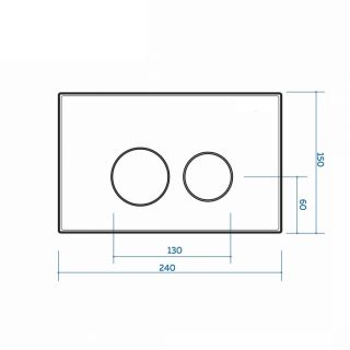 Клавиша смыва Maretti Elena AC12EA-345, нержавеющая сталь