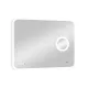 Зеркало Reflexion Point RF4513PT с LED подсветкой сенсором увеличительным зеркалом и часами 80х70