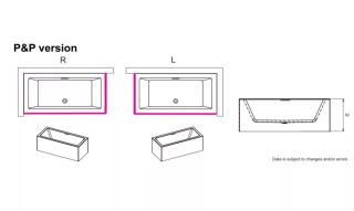 Акриловая ванна Riho Rethink Cubic Fall Plug and Play B107022005 R заполнение через перелив 180х90см белый