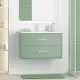 Подвесная тумба под раковину Brevita Verde 80 УТ000026830 зеленый
