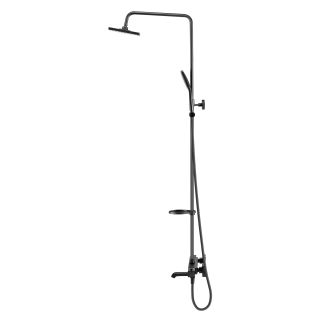 Душевая стойка Swedbe Hermes 9094B с термостатическим смесителем для ванны чёрный